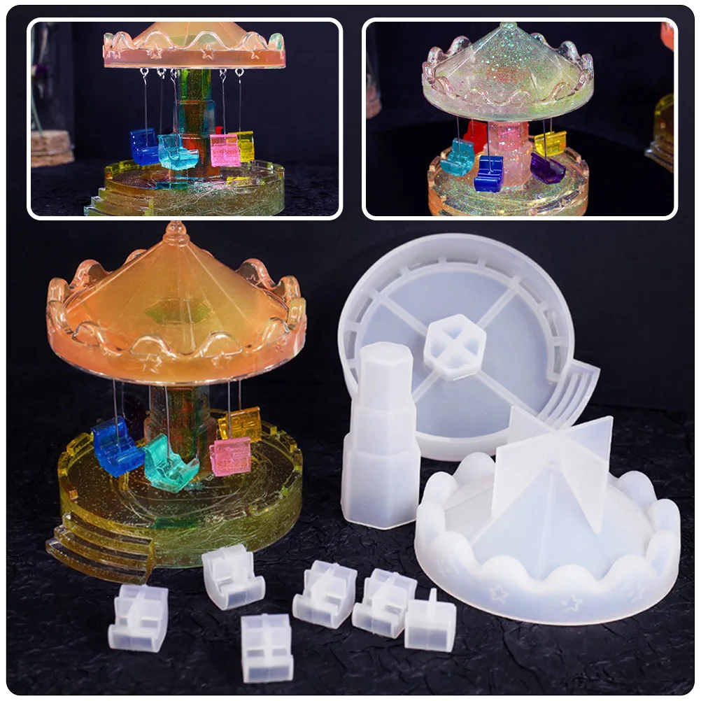 

1Set Silicone Mold Kit For Diy Ornament Reusable Non-Stick Flexible Crafting Tool Epoxy Casting Mold Decor Supplies