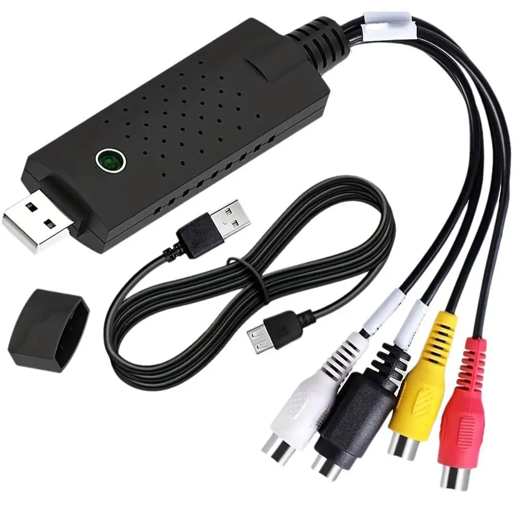 USB2.0 Audio Video Capture Card TV Tuner VHS To DVD Video Capture Converter For Win7/8/XP/Vista With USB Cable