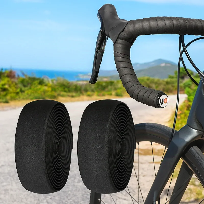 Ruban adhésif EVA pour guidon de vélo, haute ténacité, absorbant les chocs, avec trou pour vélo de route