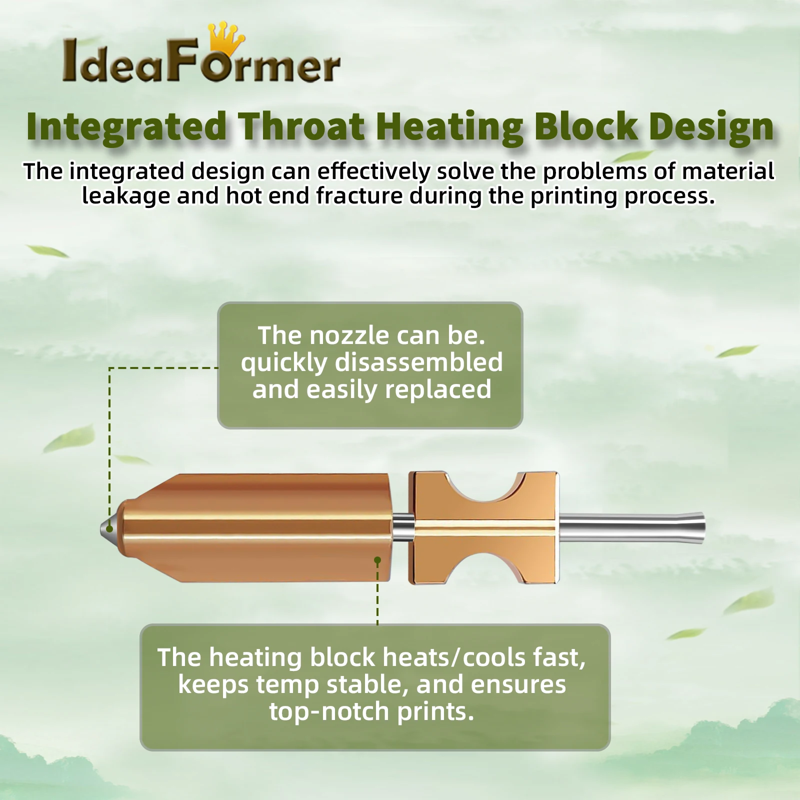 Upgraded Nozzle For Flashforge AD5X Hot End Kit 0.4mm/0.6mm Multi-Size Nozzle For Flashforge AD5X Extruder 3d Printer Parts