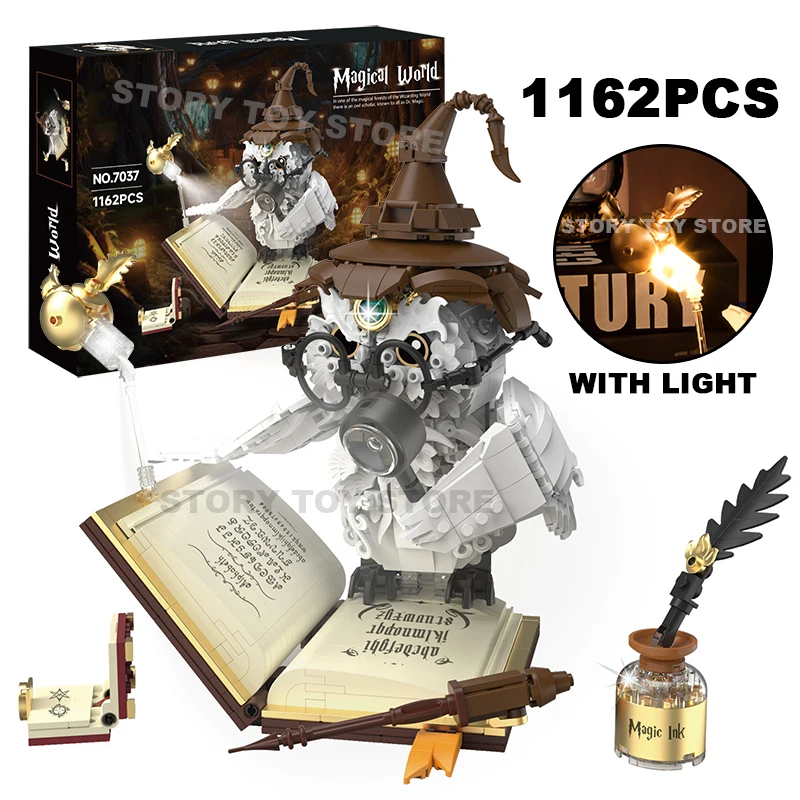 

Creative 1162PCS MOC Magic World Series Building Block DIY Doctor of Magic OwL Messenger Assemble Bricks Toy Gift For Kids Adult