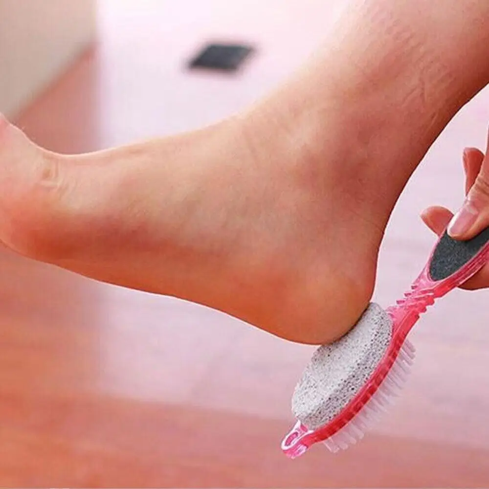 Durable 4 in 1 Foot Cleaning Brush Pedicure Remove Dead Skin Pedicure Machine Scrub Remover Tool Exfoliate Foot Stone