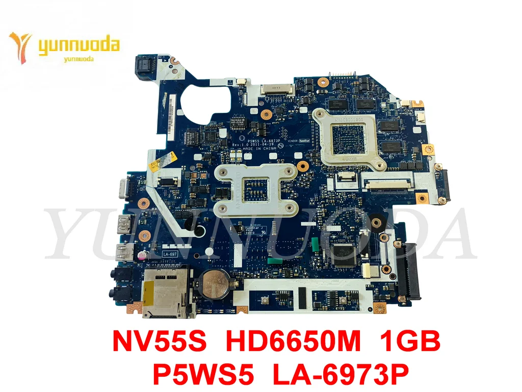 Original For Acer Gateway NV55S Laptop  Motherboard HD6650M  1GB  P5WS5  LA-6973P  Tested Good Free Shipping