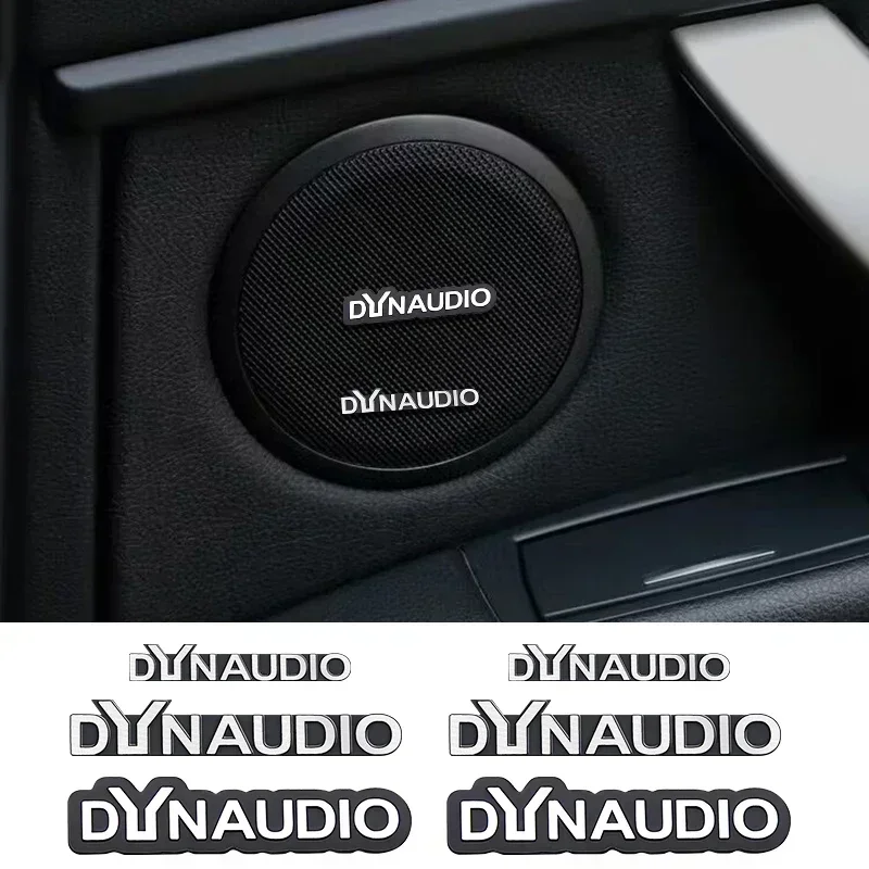 5pcs/10pcs high-quality Metal Dynaudio logo car Hi-Fi Speaker audio Speaker Badge stereo Emblem sticker Auto styling accessories