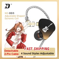 Professional IEM in Ear Return Monitor Earphone 4 Mode Adjustable HiFi Sound Airbuds Computer Game 2Pin Detachable Wired Earbuds