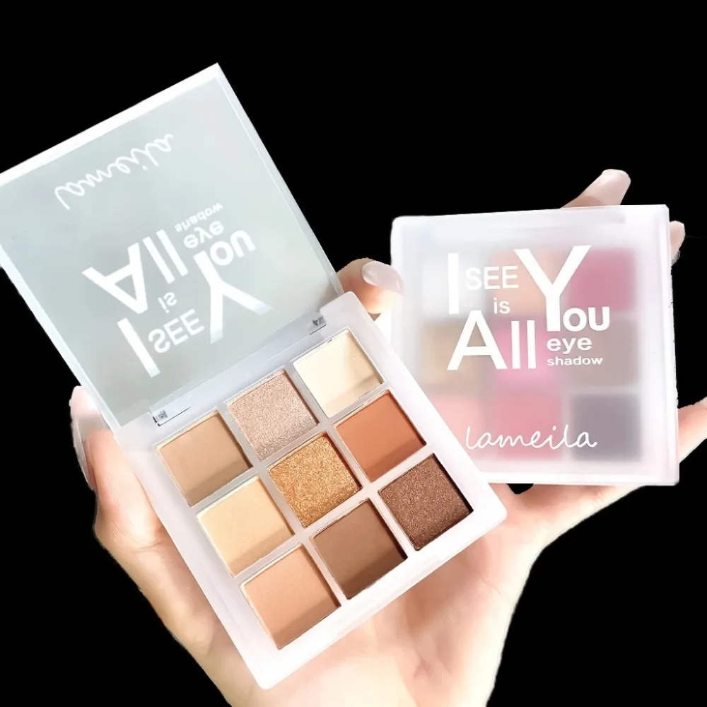ヌードシマーマットアイシャドウパレットグリッターアイシャドウ長期的な防水アイ顔料シャインアイシャドウメイクアップ 9 色 2025