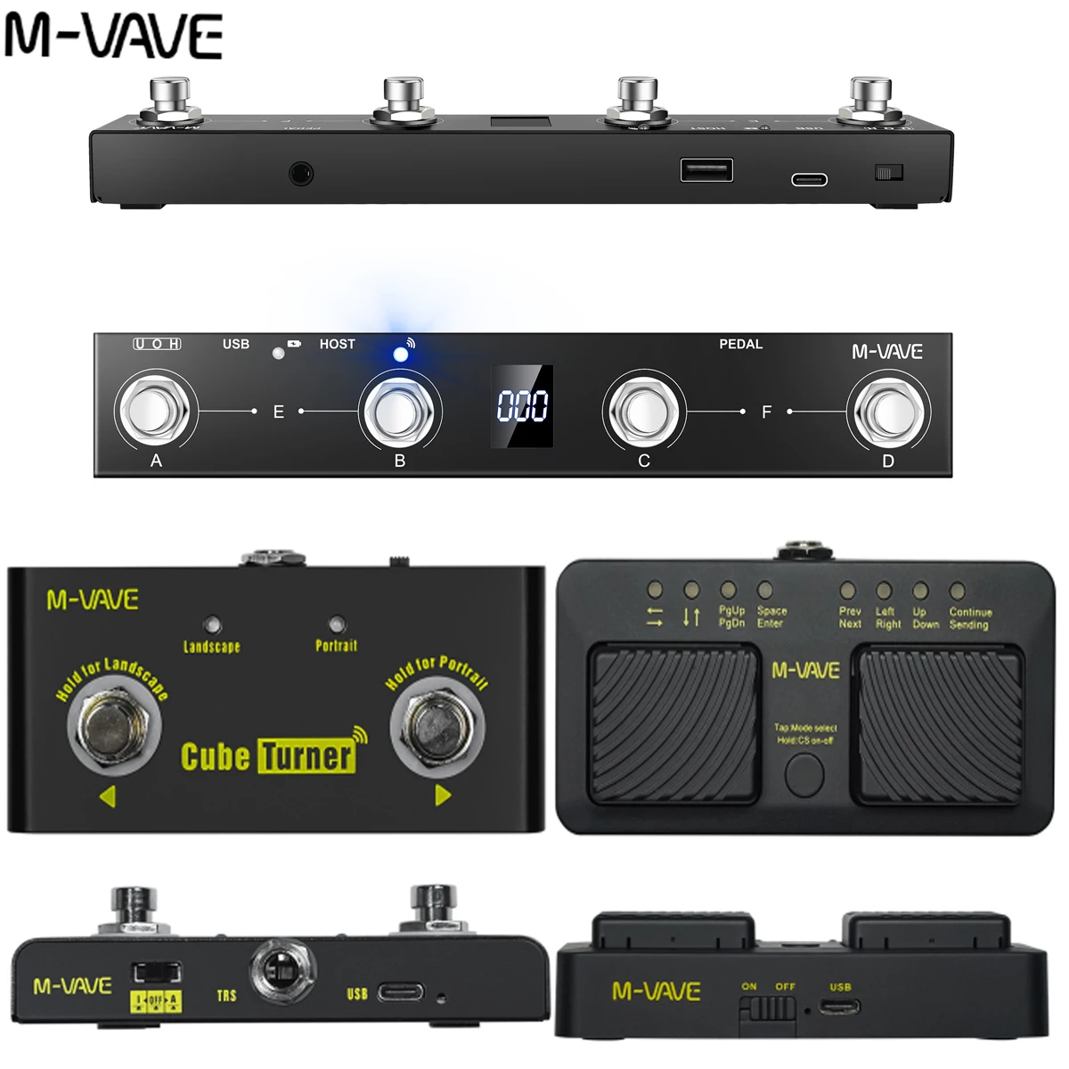 

M-VAVE MIDI Bluetooth Controller Pedal Flipper Electric Guitar Effect Device LOOP Bluetooth Spreader Controller Guitar Parts