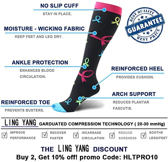 New Arrival Compression Socks Funny Fox Cat Shark Animal Prints Socks Unisex Outdoor Running Cycling Long Pressure Stockings