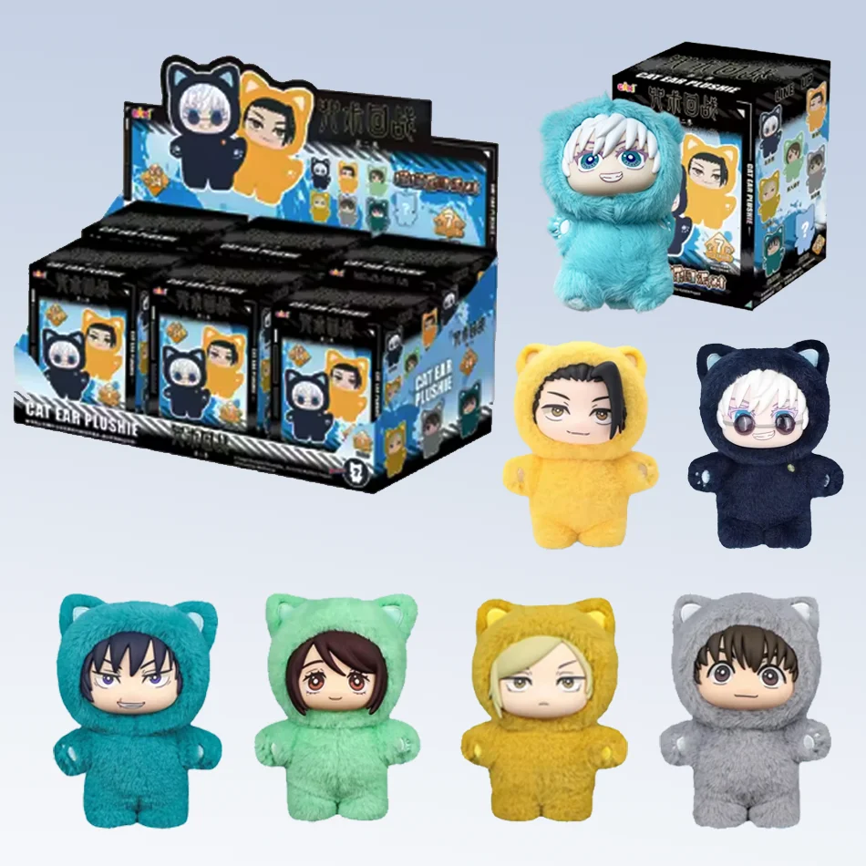 

Оригинальная слепая коробка Jujutsu Kaisen 2, плюшевая серия с кошачьими ушками, аниме-фигурка, коллекция украшений для комнаты, детский подарок на день рождения на заказ