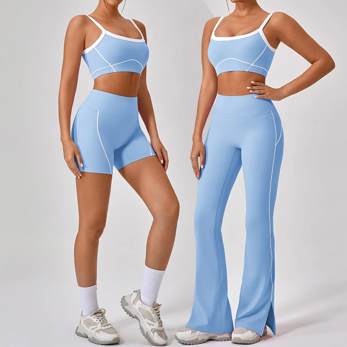 Yoga Suit 2PCS Women Tracksuits Sports Outfits Gym Clothes Running Sports Bra Suits Female Workout Yoga Sets Athletic Wear
