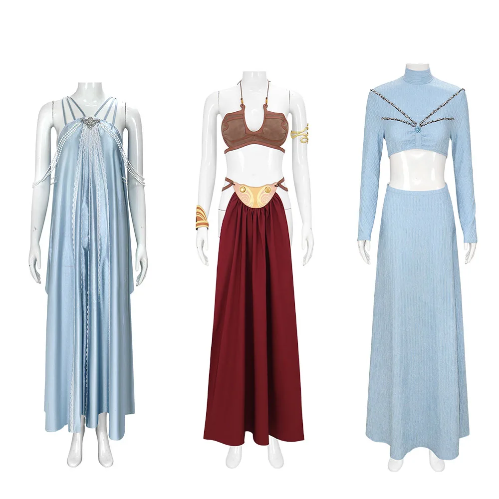 Padme Cosplay Nachthemd Fantasia Kostüm Nacht Kleid Verkleidung Für Weibliche Frauen Erwachsene Halloween Karneval Party Anzug