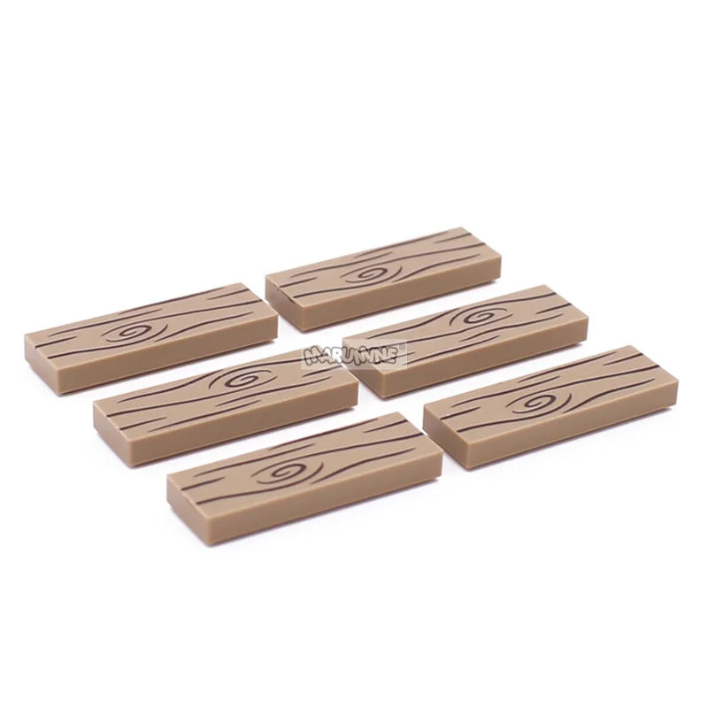 Marumine Moc Baksteen Tegel 1X3 Hout Accessoires Bouwen Blokken Onderdelen 150Pcs Idee Bouw Klassieke Huis Accessoires 63864pb133