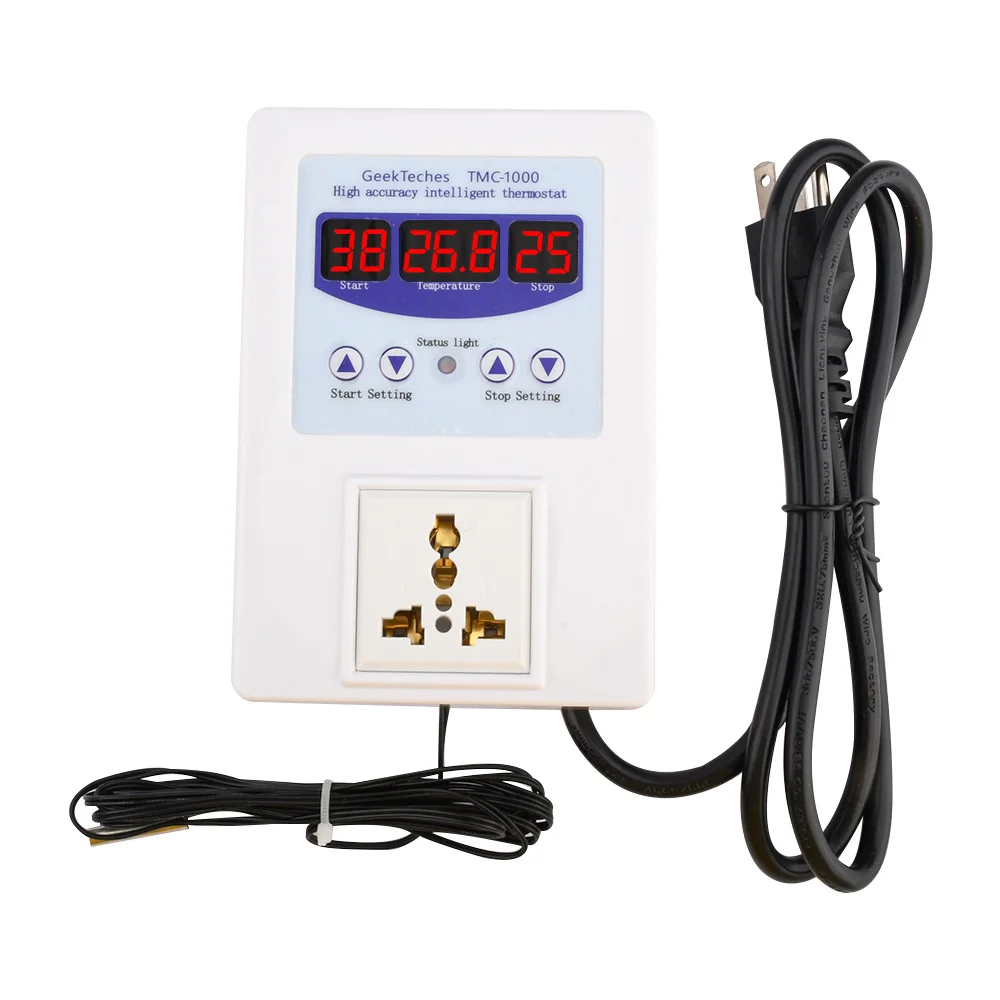 

TMC-1000 Digital Temperature Controller Intelligent High Accuracy Heating Cooling NTC Sensor Temp Control Thermostat