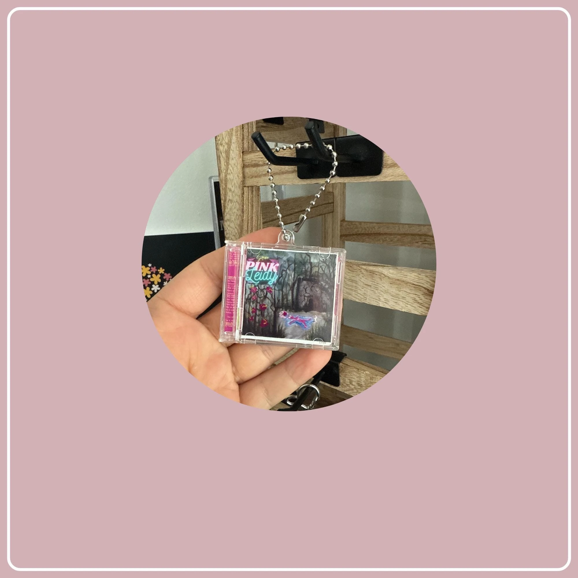 Custom Mini CD Case Keychain, Personalized Album Art Cover Key Ring, Stylish Music Merch Accessory for Fans & Music Lovers
