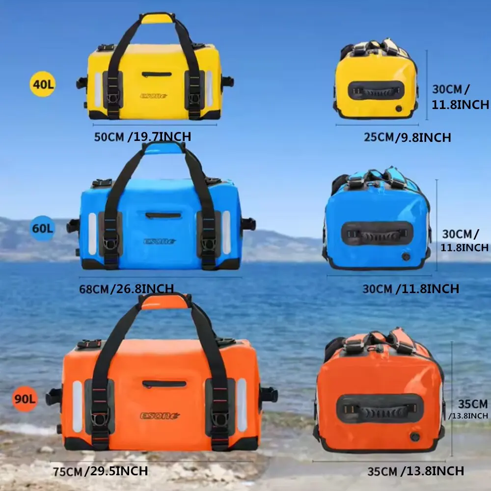 Motorcycle 50L 100L Dry Bag Waterproof Duffel Bag Kayaking Travel Suitable for Boating Camping Paddle Board Surfing
