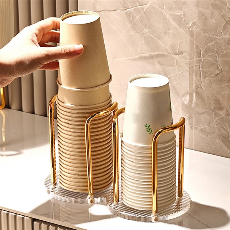 Paper Cup Dispenser Cup Holder Cup Organizer Storage Party Cup Dispenser Mouthwash Rinsing Cup Storage Holder,23x13cm A