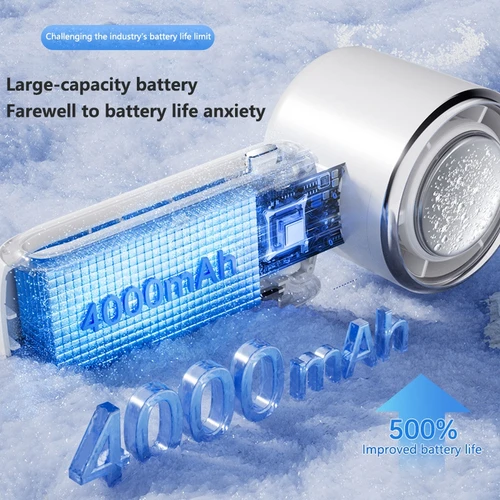 Imagen 2 del producto Ventilador de mano de refrigeración portátil, Enfriador Semiconductor de viento Turbo de 100 velocidades, pantalla LED de 4000mAh, recargable por USB, nuevo