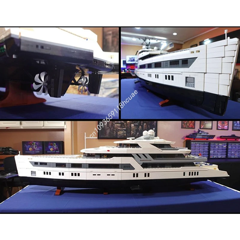 47827pcs MOC Ultra MEGA Yacht Mini-Fig Scale Boat Building Blocks Education Brick Children Kids Birthday Toy Christmas toy Gift
