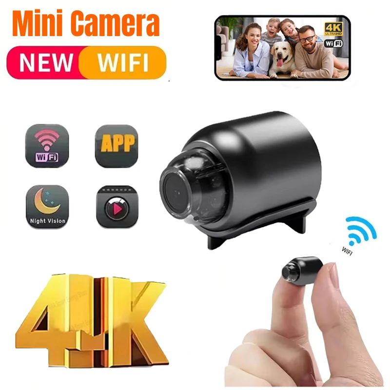 New Upgrade 4K Mini Camera Wireless Surveillance Security Video Cam HD Night Vision Motion Detect Mini Cam Security Monitor 2026
