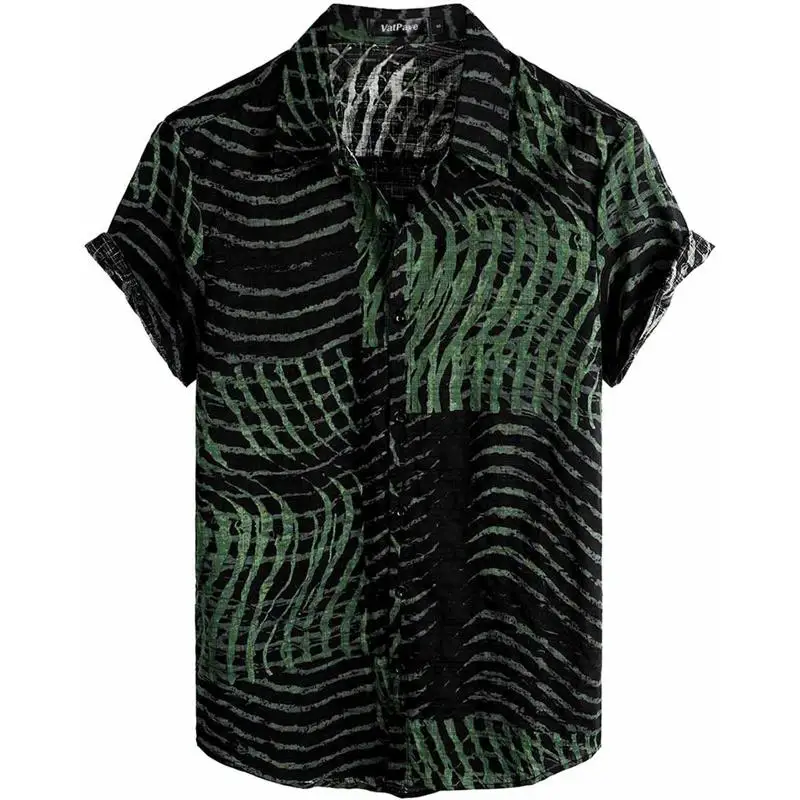 

Loose Printed Men's ort Sve irt Breathable Moisture ng Stand Fit adual Color Sun Protection Treaent Cotton...