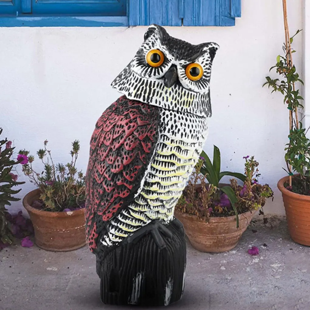 Impact-resistant Plastic Owl Nondeformable And Smooth Line Bird Repellent Delicate Pattern Fake Owl
