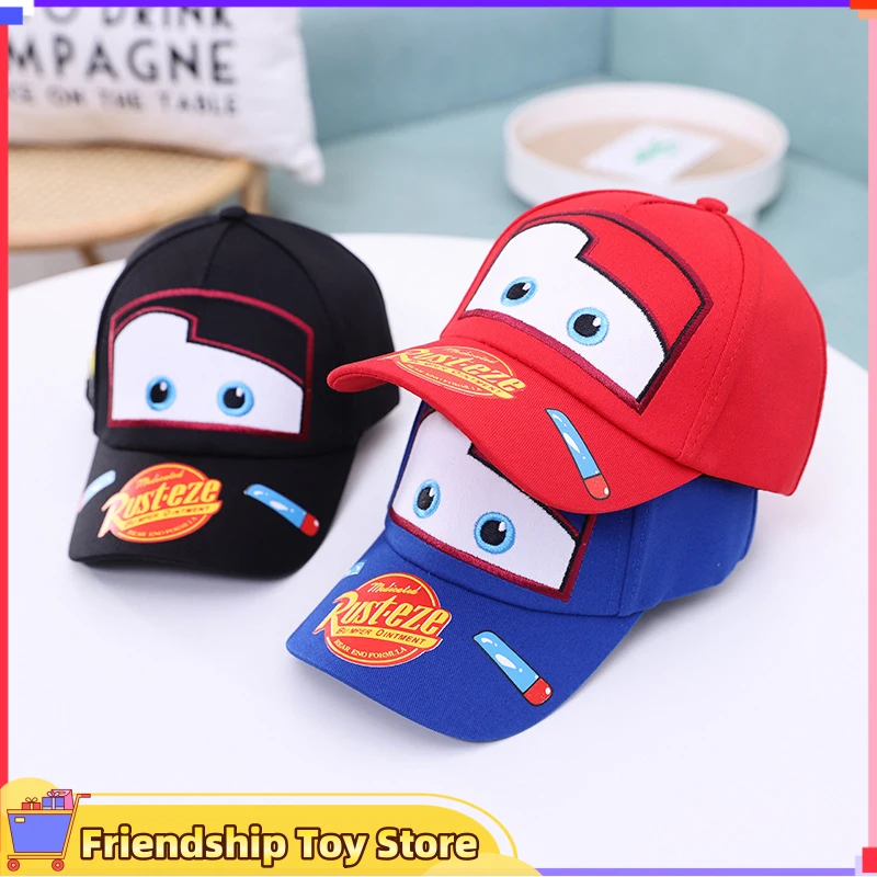 Baby Boy Girl Baseball Cap Spring Summer Children Cute Hat Cartoon Cars Lightning Mcqueen 95 Kids Popular Hip Hop Duckbill Cap