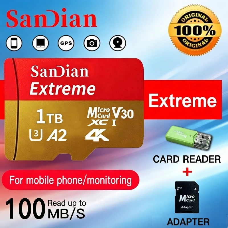 

2026 NEW Original Micro TF/SD 128GB 256GB Card Memory Card Mini Memory Card Class10 For Camera/Phone For Camera