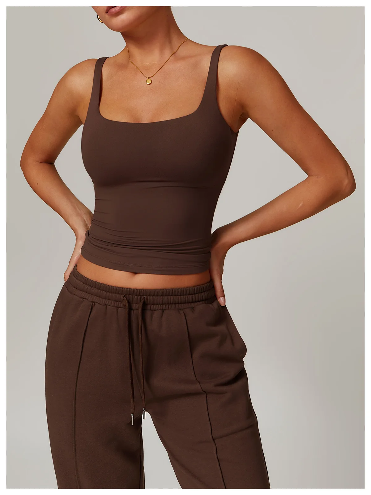Sommer Damen Workout Yoga Tanktop Schnelltrocknende Sportweste für Frauen Lauf-Tight-Top Damen U-Rücken Fitness Unterwäsche – Detail 12