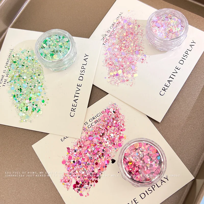 New Hot Selling DIY Nail Glitter Ultra-thin Laser Sequins Glitter Material Treasure Box Flash Gradient Mixed Nail Accessories