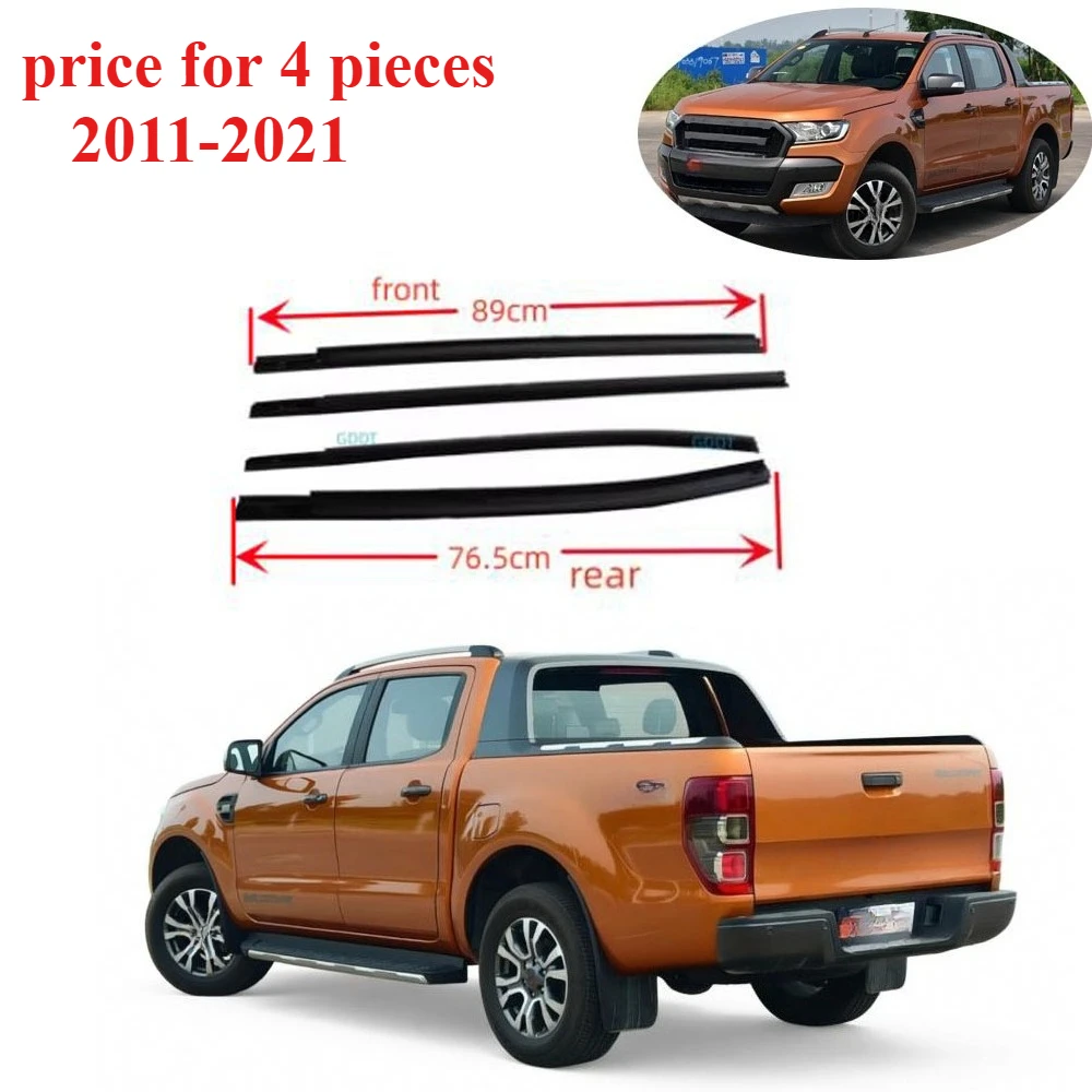 AB3Z2620934-C Window Glass Rubber Shell for Ford Ranger Pickup 2011-2021 for Ranger Shell 4 Pieces 1 Set