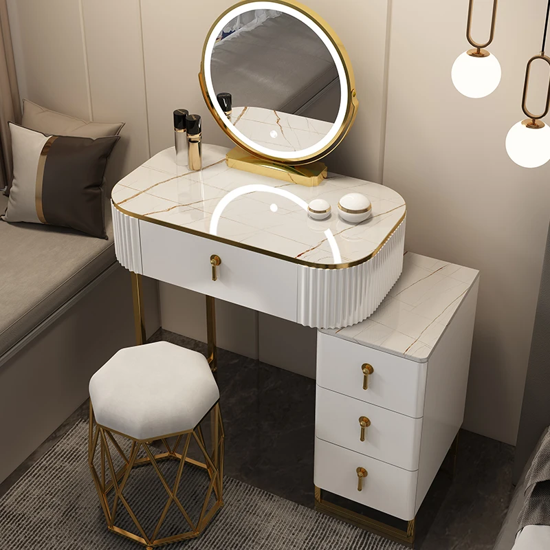 

Clear Modern Vanity Table Designer Accent Accent Luxury Bedroom Lounge Dressing Table Unique Comoda Pra Quarto Hotel Furniture