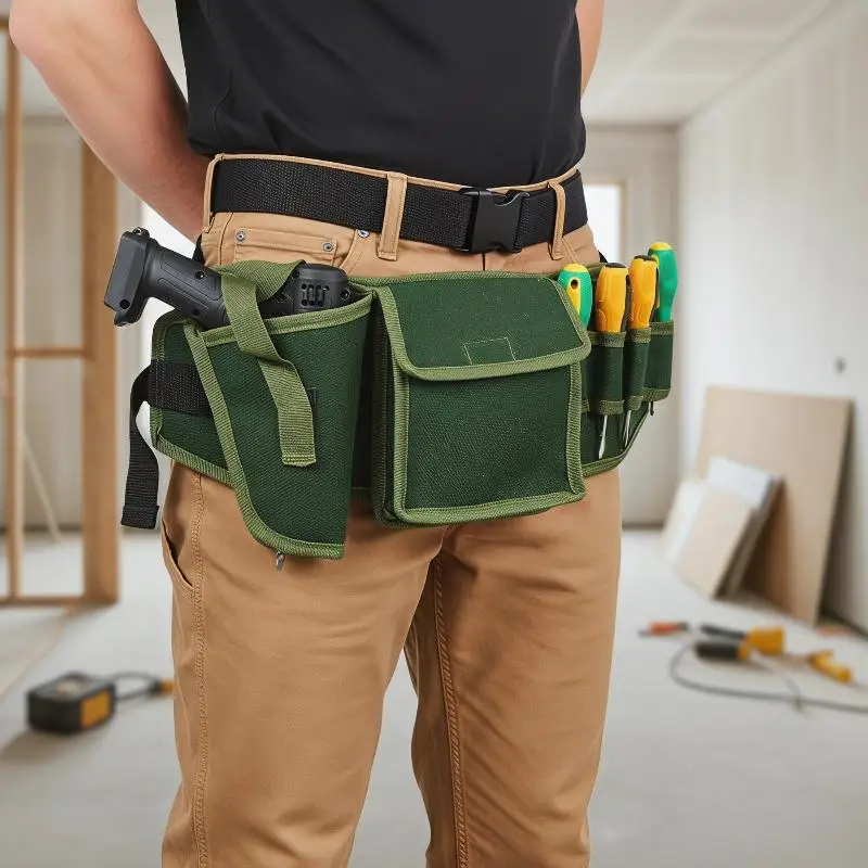 Portable Tool Waist Pouch with Adjustable Belt and Large Capacity for Comfortable Use Everywhere