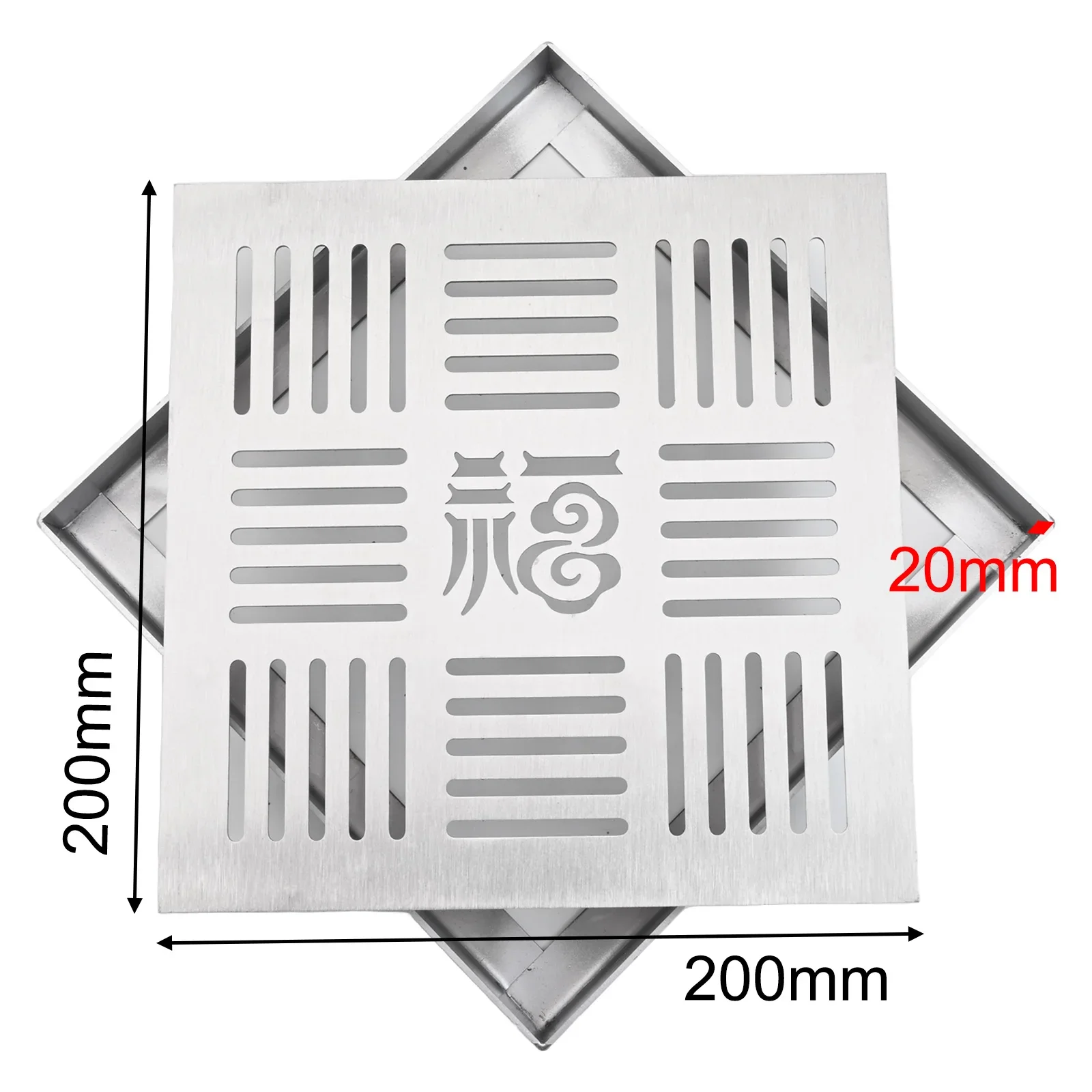 Decorative Stainless Steel Drain Cover Rainwater Drain Cover Stainless Steel Drain Grate Salt Resistance Versatile Outdoor Use