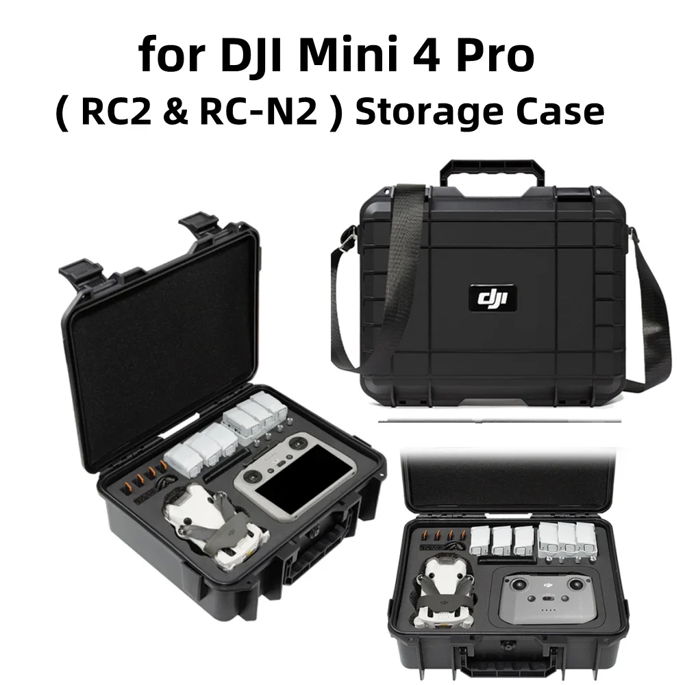 

For DJI Mini 4 Pro Explosion-Proof Box ABS Hard Shell Box Black Carrying Case for DJI Mini 4 Pro RC 2&RC-N2 Accessory Bag