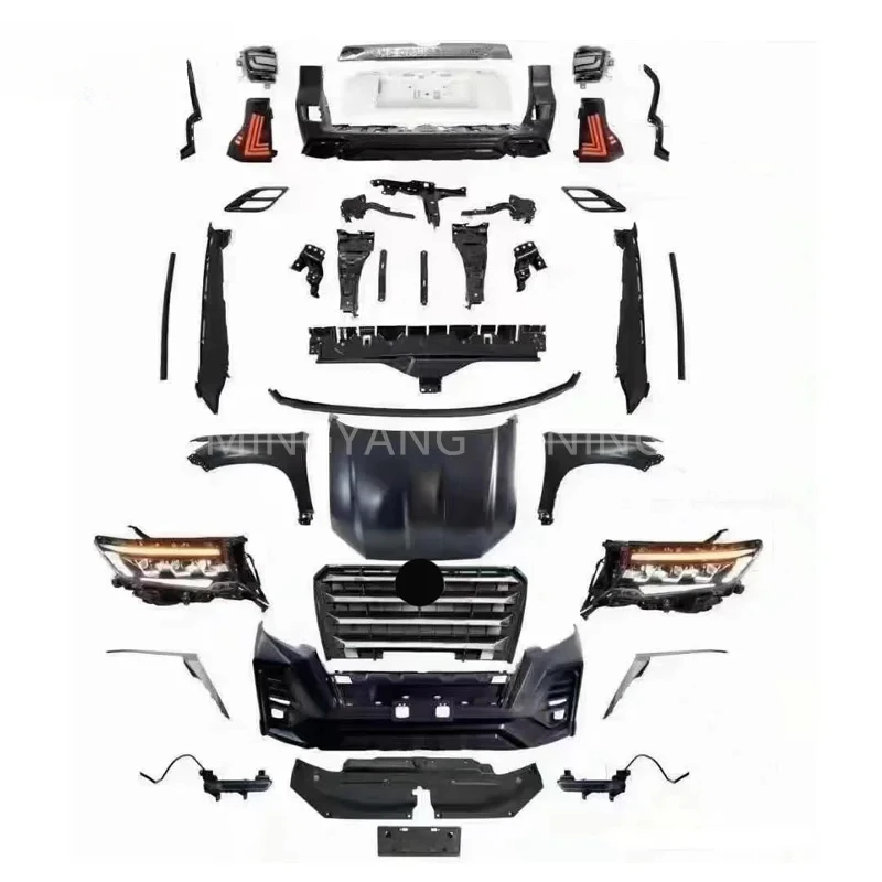 

Пластиковые автомобильные бамперы из полипропилена, аксессуары, обвес с 3 линзами для Prado 150 2010-2017, обновление до 2018 Xman De