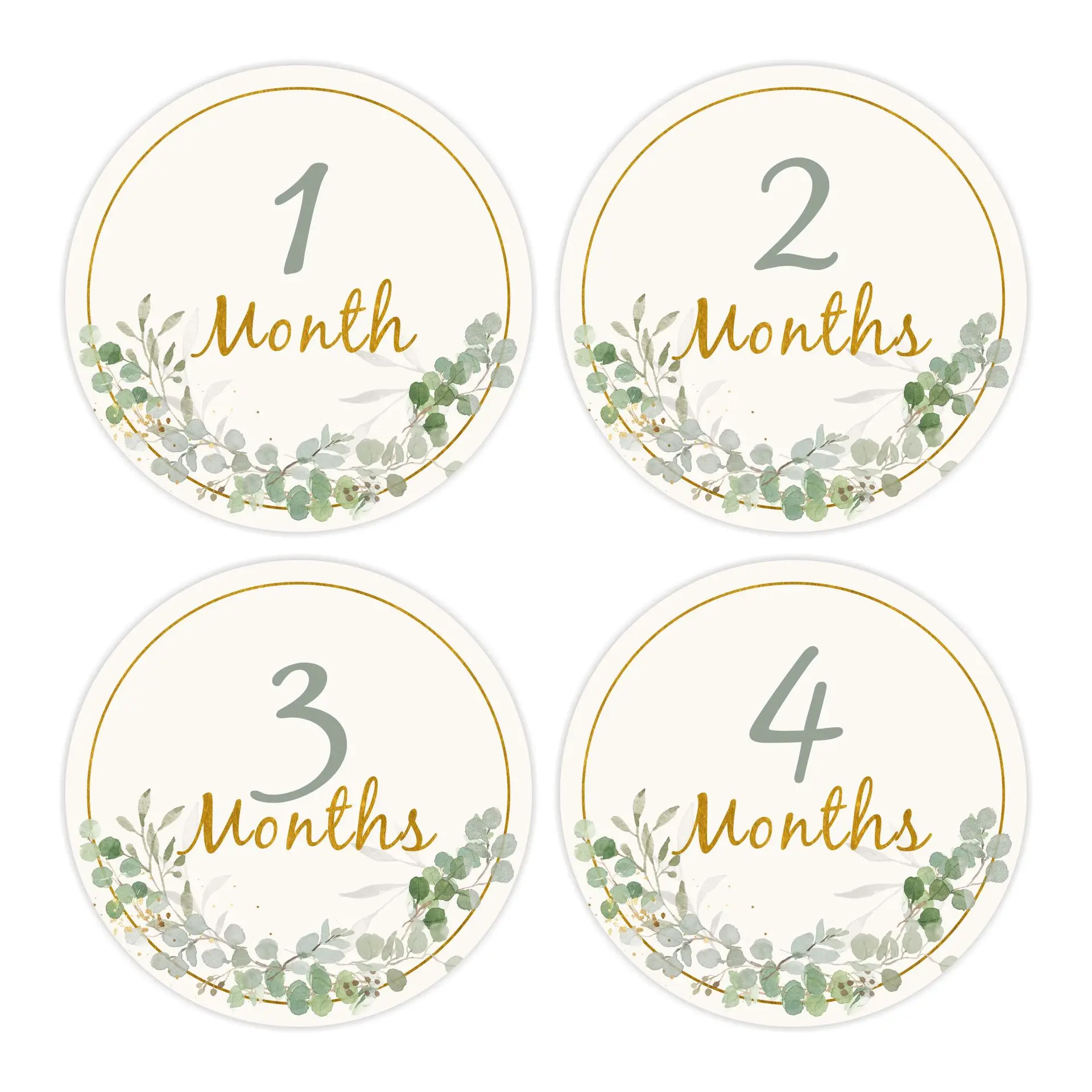 12PCS Baby Photography Birthday Cards 1-12 Month Card Baby Milestone Children Photography Props Birthday Party Decoration Gift