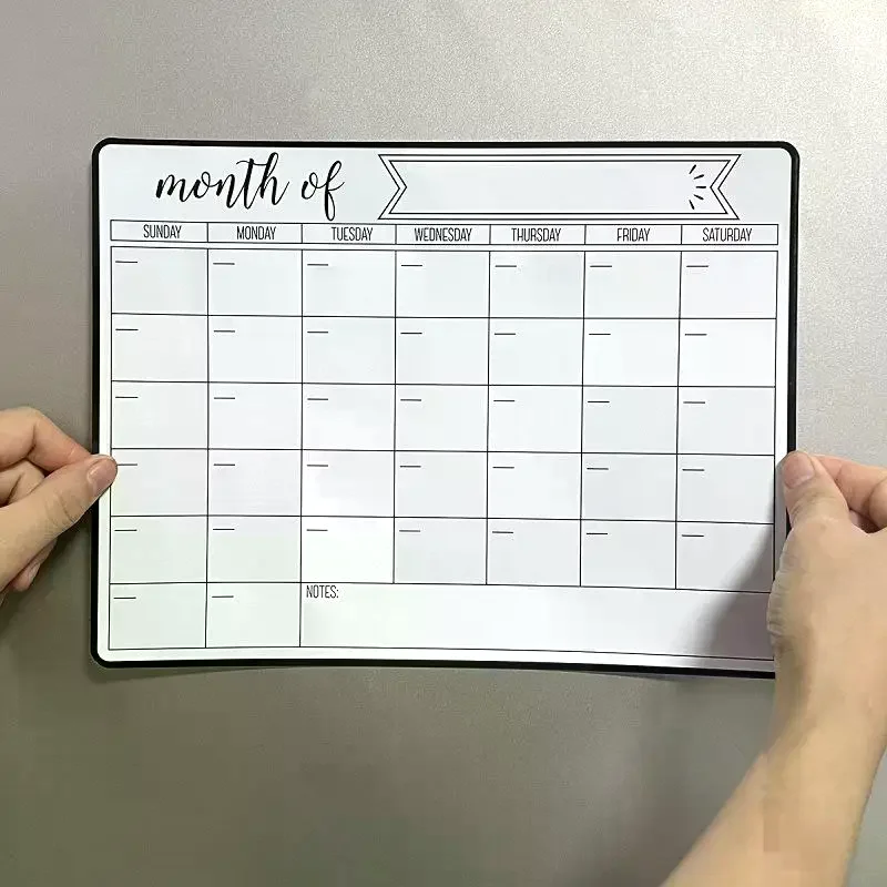 Stylish Magnetic Dry Erase Calendar - Versatile Monthly Planner For Refrigerator - Easy Kitchen Organization & Decor