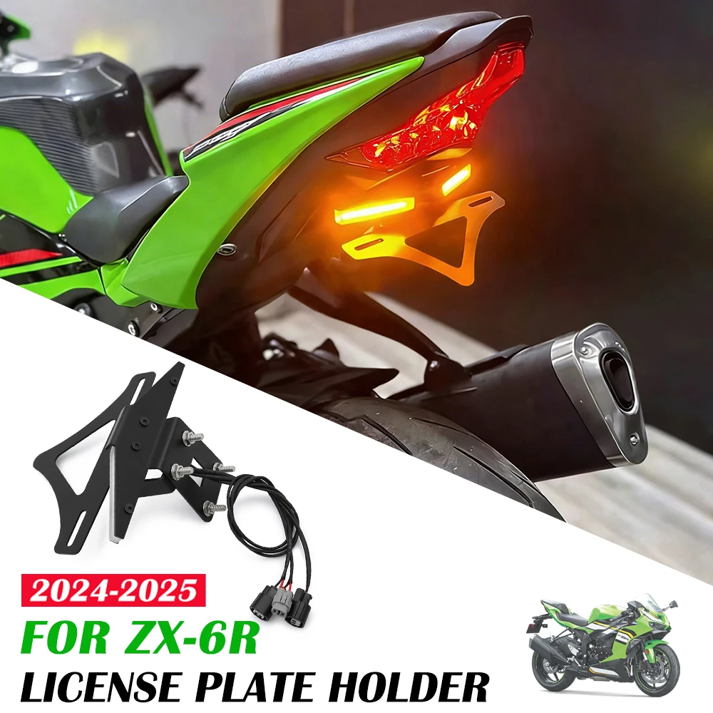 

For Kawasaki Ninja ZX-6R nanja 636 zx6r 2024 2025 Motorcycles Accessories Tail Fender Eliminator License Plate Holder Bracket