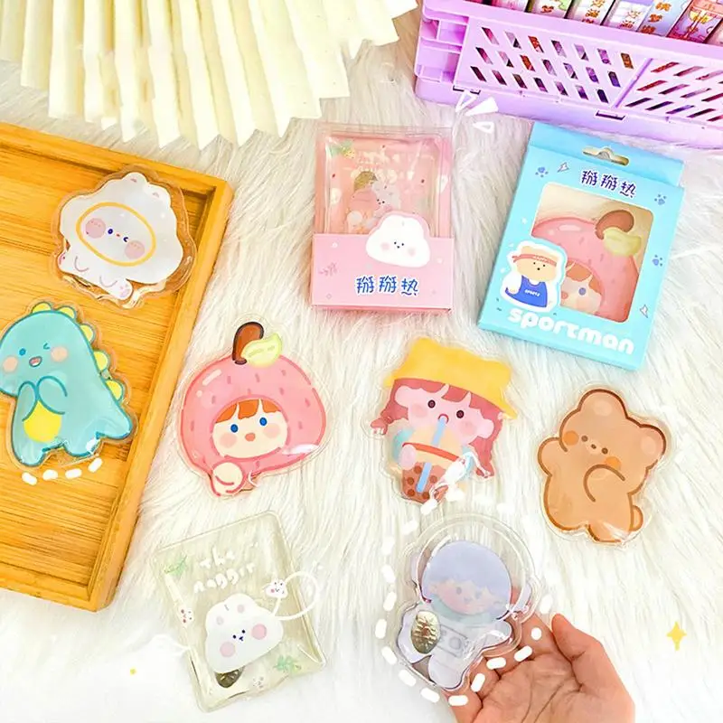 Mini Cute Hand Warmer Hot Water Bag Heat Warm Cartoon Hot Water Bottle Water Filling Keeping Coldproof Small Soft Reusable