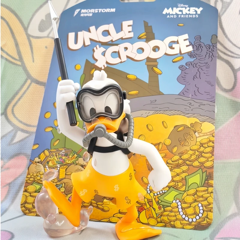 

Горячая фигурка Disney Diving Scrooge Mcduck Donald Duck, аниме, гаражный комплект, ПВХ, настольная модель, украшения, детские игрушки на день рождения, подарки