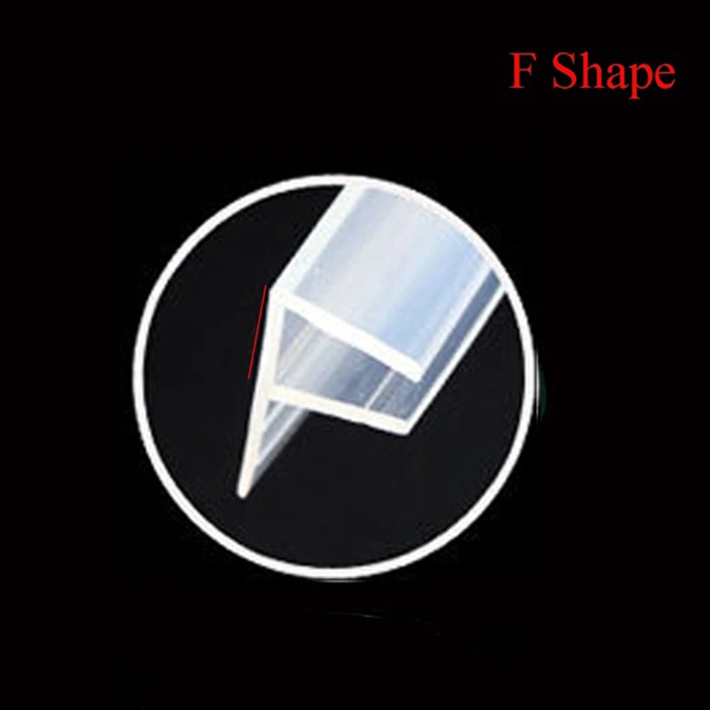 2M 6/8/10/12mm Seal Strip Screen Door Bathroom Shower Water Silicone F/U Shape Door Draft Blocker Acoustic Insulation Door Strip