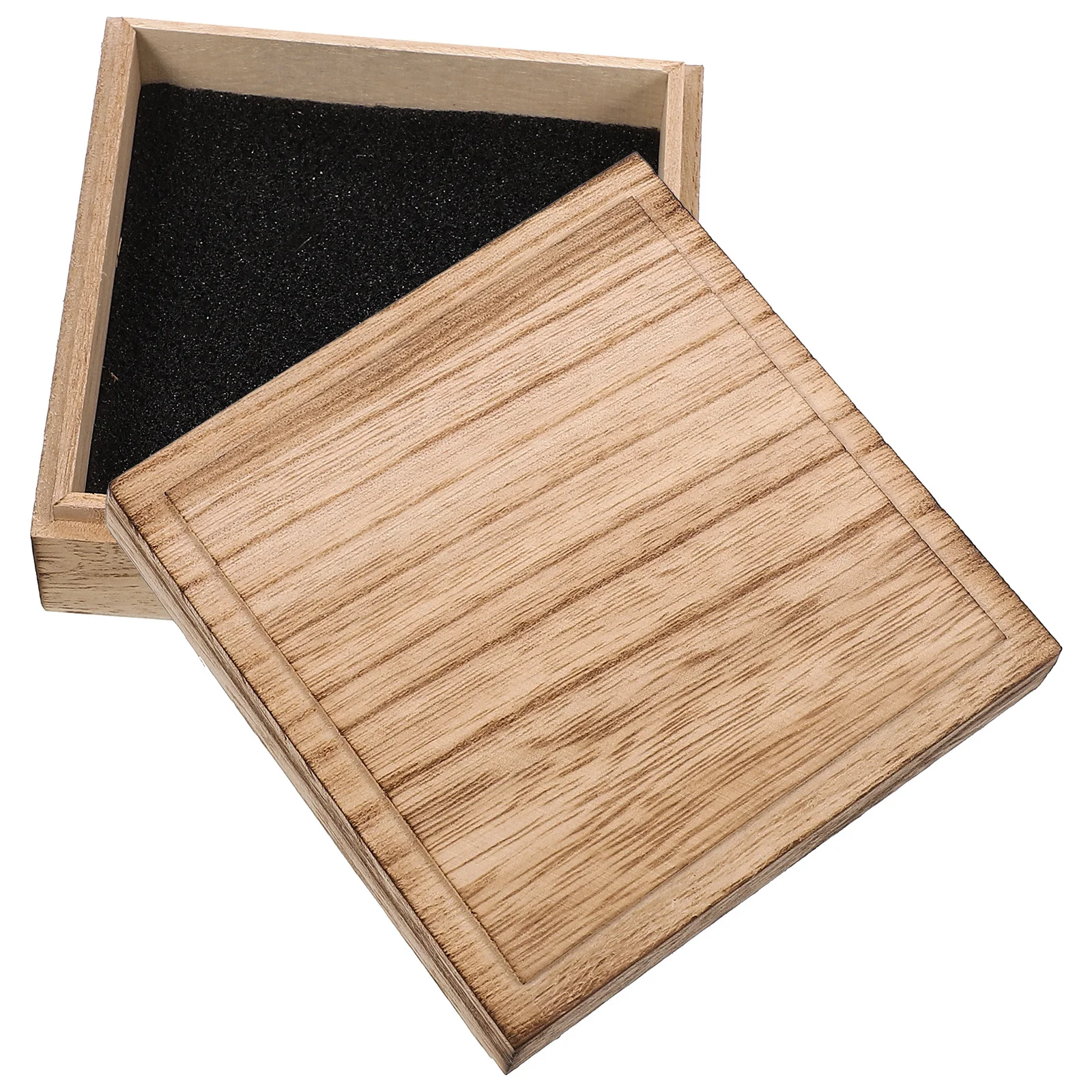 صندوق مجوهرات خشبي مميز مع بطانة إسفنجية للأساور والقلائد والأقراط المحمولة لتخزين أشتات الزخرفية #4