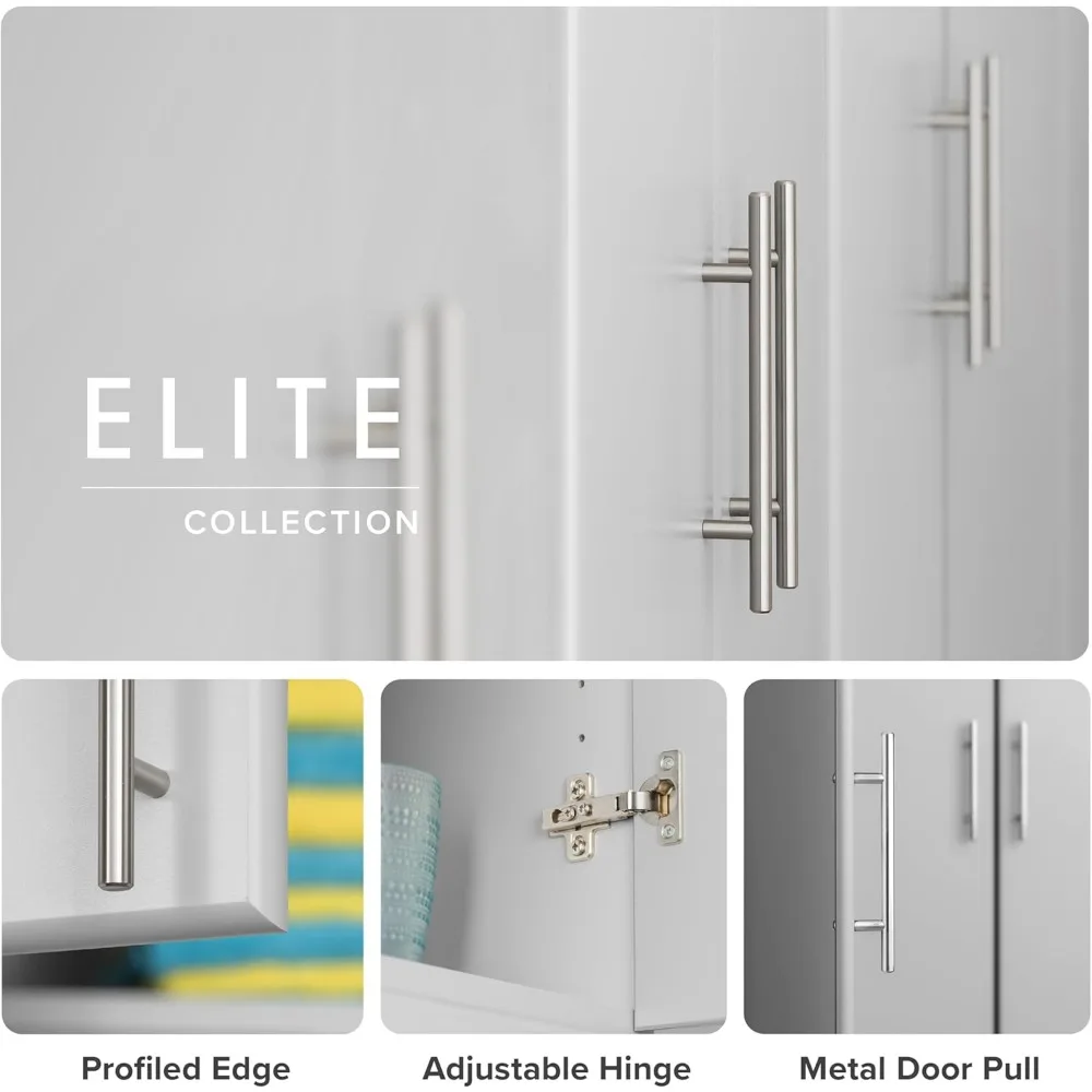 Tall Freestanding Storage Cabinet with Adjustable Shelves for Garage, Bathroom, and Pantry