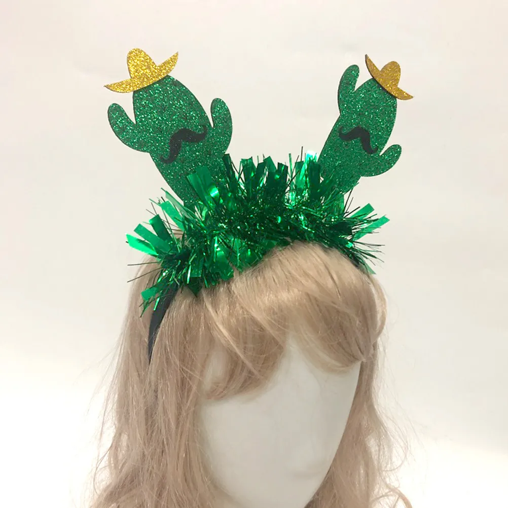 

2Pcs Cactus Hair Hoops Set for Women Girls Cute Adorable Headband Elastic Comfortable Party Cosplay Photography Props Green