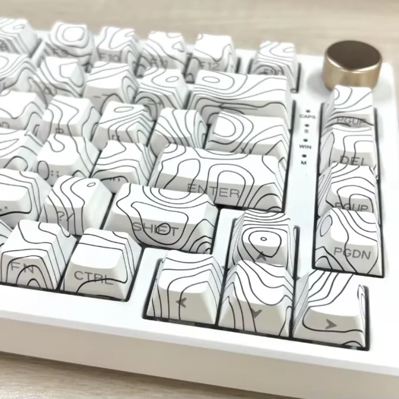 Contour original side engraved keycap PBT creative personalized light-transmitting keycap customization
