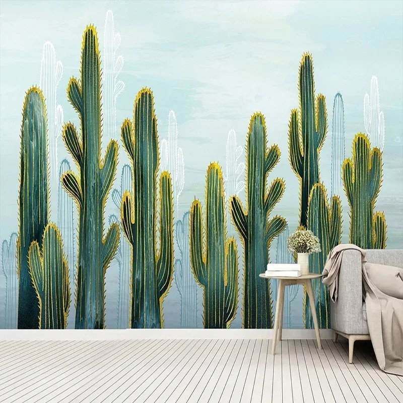 

Custom 3D Wall Mural Modern Tropical Green Plant Photo Wallpaper Backdrop Living Room Dining Room Background Home Decor Fresco