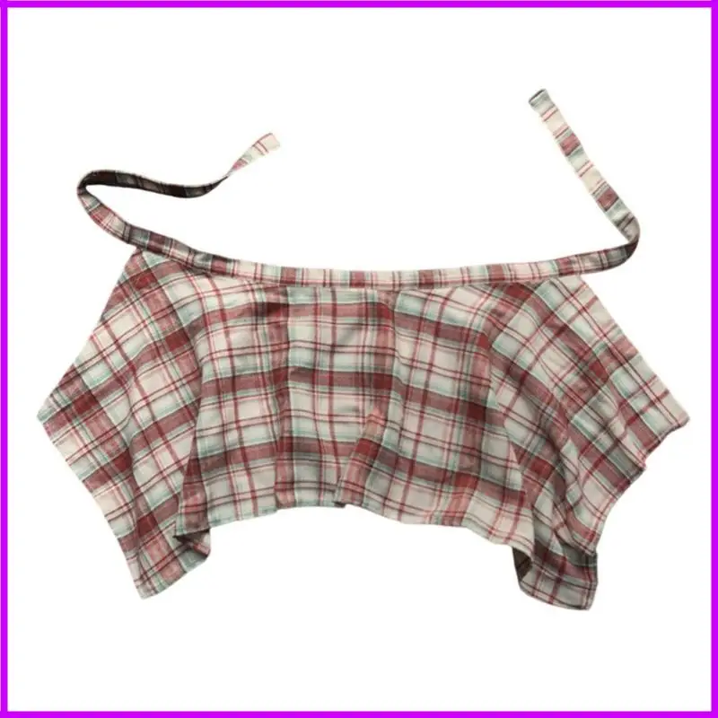 Plaids jupes hautes nœuds hémpoite asymétrique mini jupe patineuse