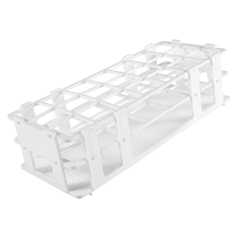 Plastic Test Tube Rack for 30mm Tube, 21 Well, White,Detachable (21 Hole)-DTD2