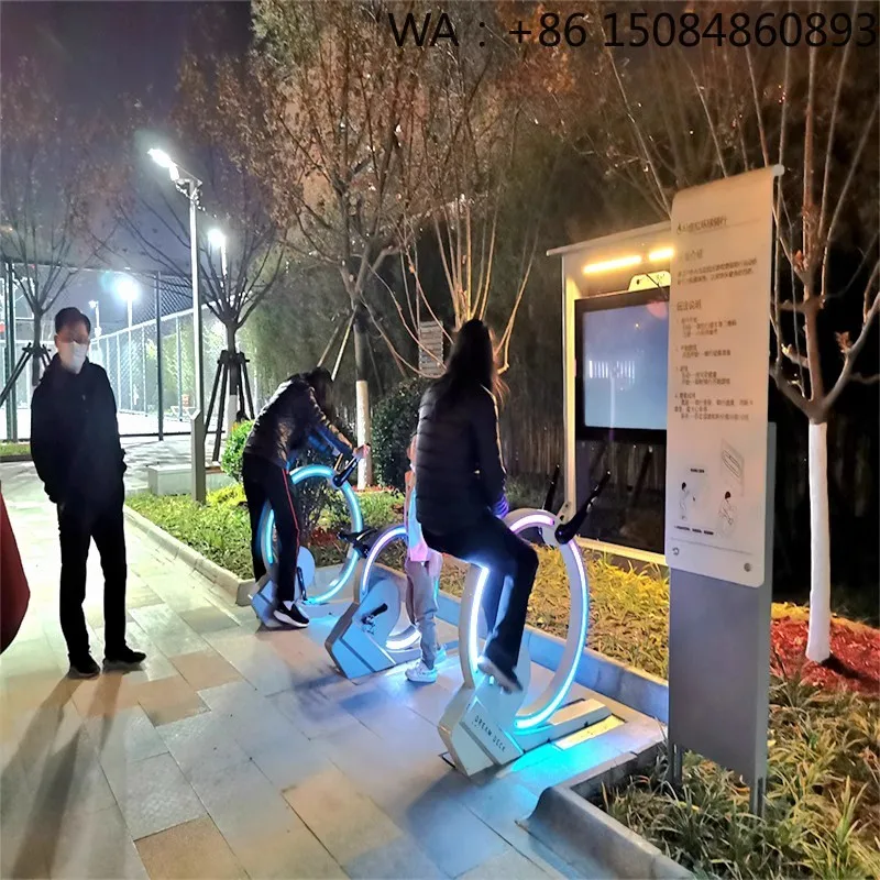LED Interactive Water Cycle Play Equipment, Reinforced Frame Stable Power Component For Outdoor Amusement Park Kids Recreation