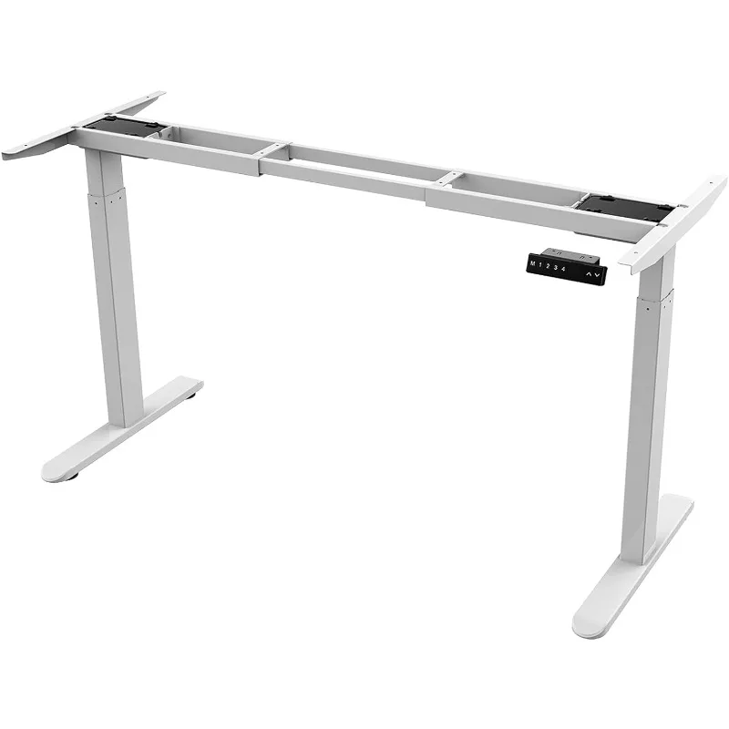 Dual Motor Electric Standing Desk Base, Adjustable Desk Frame, 4 Programmable Memory Sit Stand Desk for Home and Office